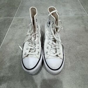 Converse Cream High-Top Sneakers